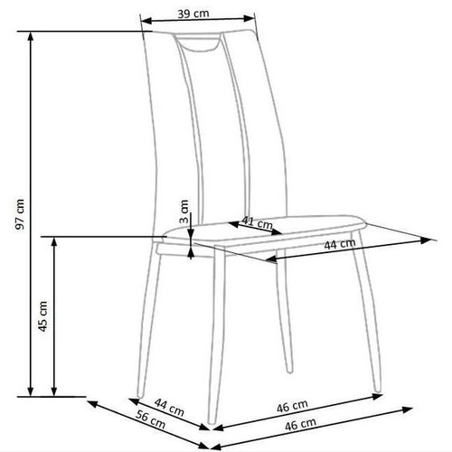 Čalouněná jídelní židle Floryda černá ekokůže moderní Intesi