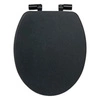 Černé WC sedátko Onyx z duroplastu s pomalým sklápěním pro moderní toaletu
