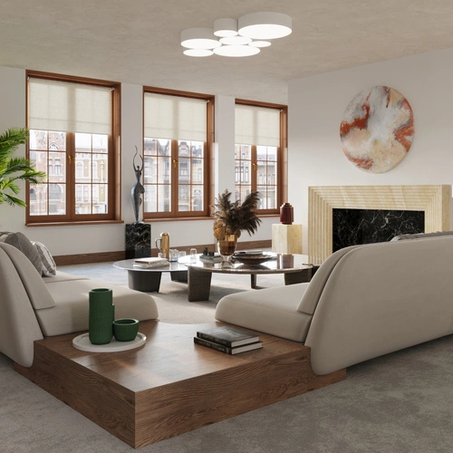 Závěsné svítidlo Arena 45 bílá moderní nad jídelní stůl a do obýváku