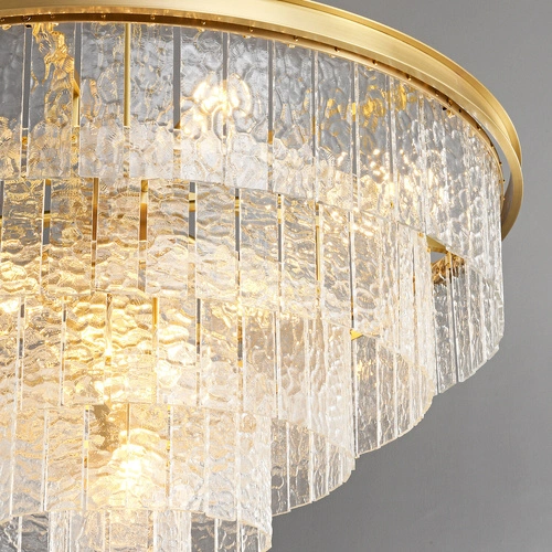 Závěsné svítidlo ICELAND bílá 60 cm křišťálové glamour do obýváku nebo jídelny Step into Design