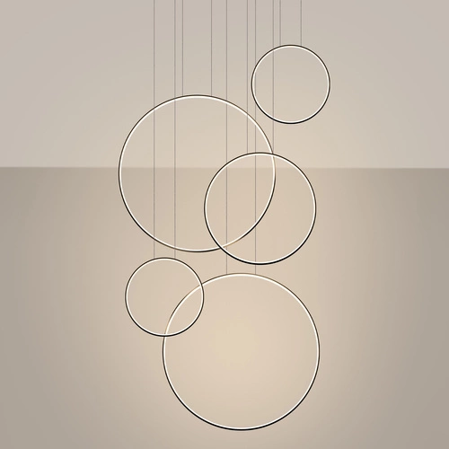 Stropní LED svítidlo RIO 5 černé moderní do obýváku a jídelny 3000K