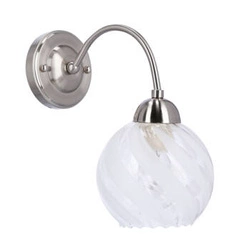 Nástěnné svítidlo Baida satin 1x60W E27 difuzor matný transparentní
