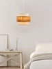 Korkové závěsné svítidlo bílé 1x40W E27 stínidlo bílé+béžové
