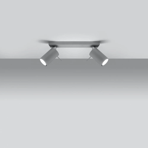 Stropní svítidlo Ring 2 šedé moderní kovové do obýváku, kuchyně nebo ložnice