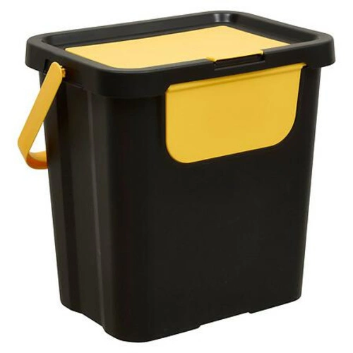 Sada 3 skládacích černých kuchyňských košů na tříděný odpad 24 l 