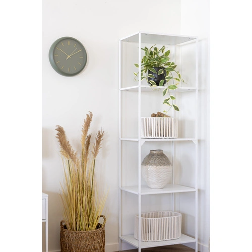 Rossano moderní zelené nástěnné hodiny 30 cm tiché do obývacího pokoje