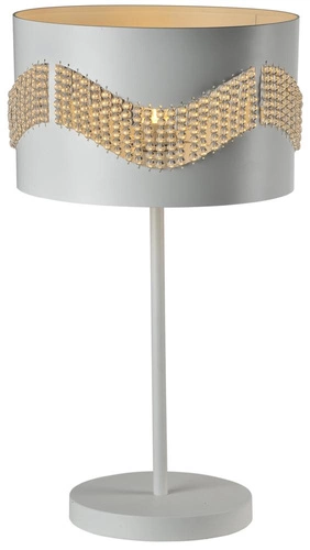 Stolní lampa Antonio h-56 1x60W E27 bílá