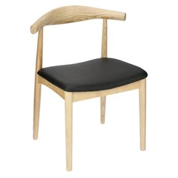 Jídelní dřevěná židle Codo inspirovaná Elbow Chair přírodní ekokůže D2.DESIGN