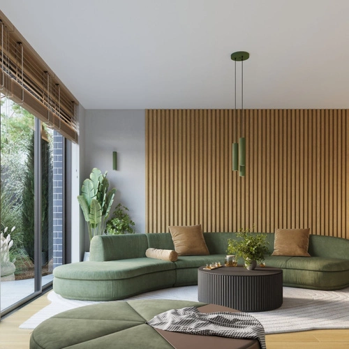 Moderní nástěnné svítidlo Karbon 20 zelená olivová LED do obývacího pokoje a ložnice SOLLUX