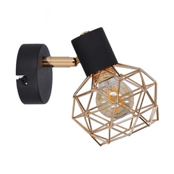 Nástěnné svítidlo Acrobat 1x40W E14 černý měděný difuzor