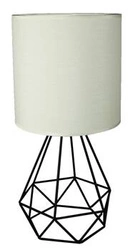 Noční stolní lampa Graf moderní krémová s textilním stínidlem kovová CANDELLUX 42 cm
