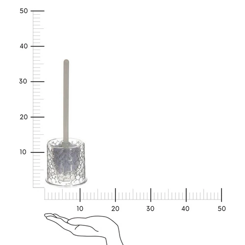 Průhledný WC kartáč Galet 5five simply smart moderní do koupelny 11 cm