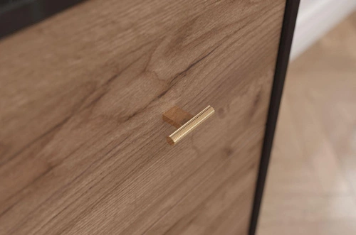 Komoda se zásuvkami MAUD černá dub craft tobacco moderní do obýváku a ložnice SKANDICA