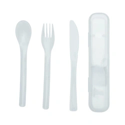 Intesi bílá cestovní sada příborů v plastovém pouzdře na lunchbox a piknik