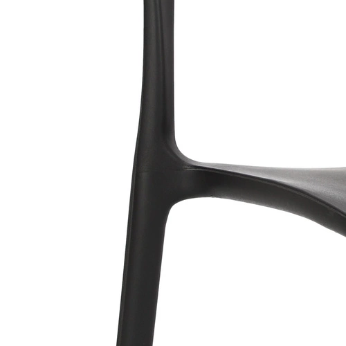 Jídelní a zahradní židle Flexi černá plastová stohovatelná moderní Intesi