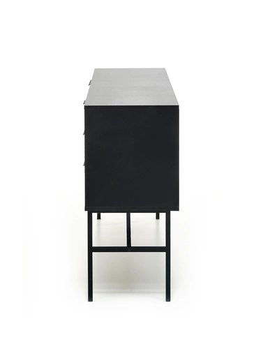 Komoda Nihala 160 cm dub artisan černá moderní se zásuvkami na nožičkách do obývacího pokoje