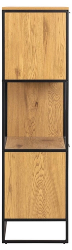 Knihovna Swindon dub industrial s šuplíky do obýváku a kanceláře Actona 141 cm