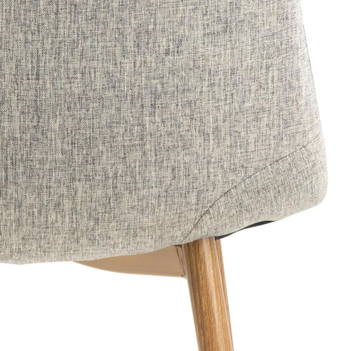 Jídelní židle Celia Actona světle šedá čalouněná skandinávská na kovových nohách