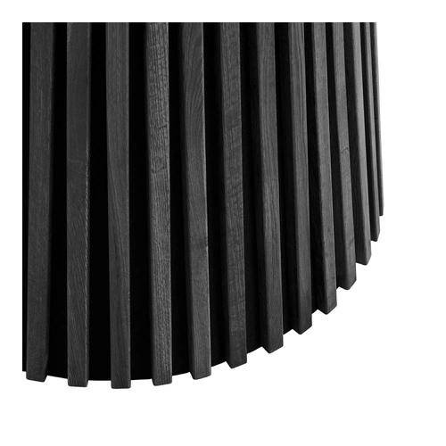 Jídelní kulatý stůl Osaka 120 cm moderní černý dub na jedné noze