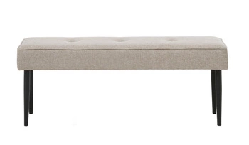 Čalouněná lavice Alize pro předsíň 140 cm moderní písková černé nohy