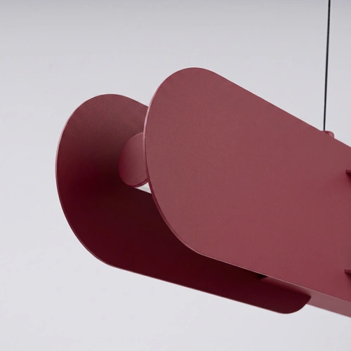 Závěsné LED svítidlo CHAIN 158 bordó nad kuchyňský ostrůvek moderní