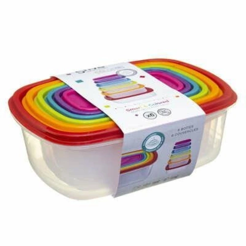 Sada 6 obdélníkových nádob