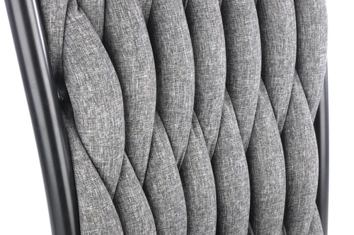Jídelní židle Lina čalouněná šedá moderní s černými nohami Intesi