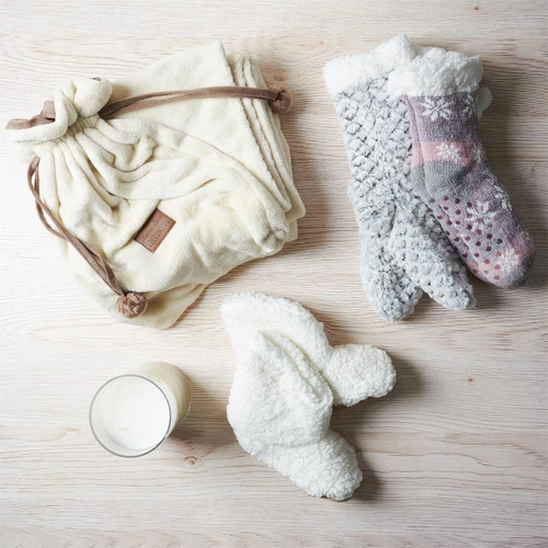 Intesi Sherpa dámské šedé protiskluzové teplé domácí ponožky moderní