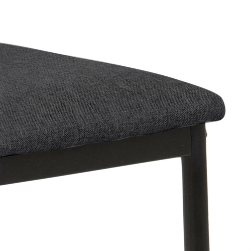 Čalouněný barový stolička Demina Actona šedá s opěrkou moderní do kuchyně a k ostrůvku 67 cm