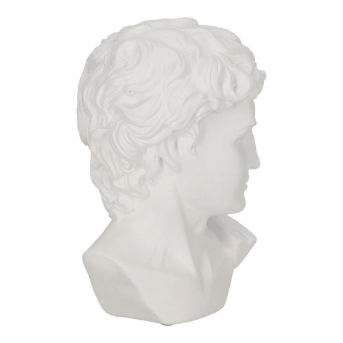 Dekorační soška hlava Davida Atmosphera bílá moderní do obýváku nebo jako dárek 25 cm