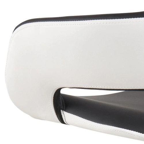 Barová židle Grace moderní s opěrkou otočná výškově nastavitelná bílá/černá do kuchyně a k ostrůvku Actona