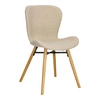 Čalouněná jídelní židle Batilda Actona béžová moderní s dřevěnými nohami