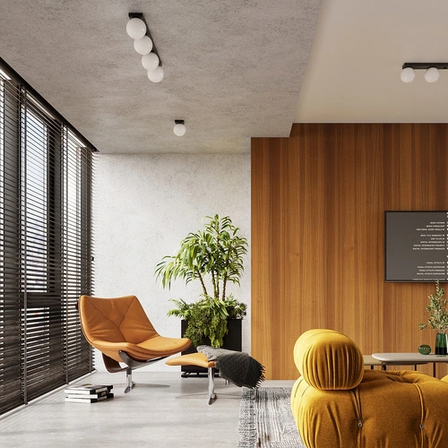 Moderní stropní svítidlo YOLI 3 černé kovové do obývacího pokoje a ložnice SOLLUX LIGHTING