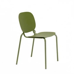 Kovová zahradní židle Si-Si zelená moderní stohovatelná na terasu SCAB Design
