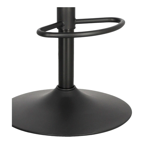 Barová židle Tessa černá moderní s opěrkou, výškově nastavitelná, otočná k kuchyňskému ostrůvku, ekokůže Intesi