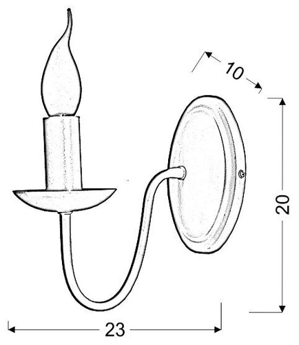 Nástěnná lampa Bellagio bílá kovová provence do ložnice a obýváku CANDELLUX LIGHTING