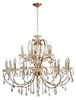 Závěsná lampa Aurora 10+5*40W E14 francouzské zlato