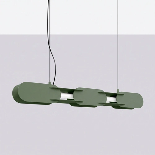 Závěsné LED svítidlo CHAIN olivové moderní nad ostrůvek 91 cm