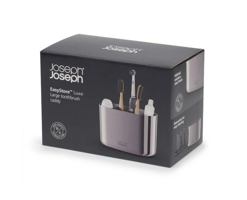 Joseph Joseph EasyStoreLuxe nerezový koupelnový organizér na zubní kartáčky moderní