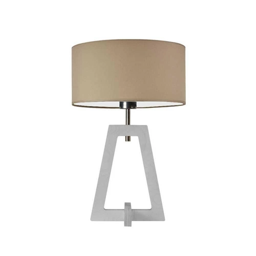 Noční lampička Clio béžová s glamour stínidlem, dřevěná do ložnice a obýváku LYSNE