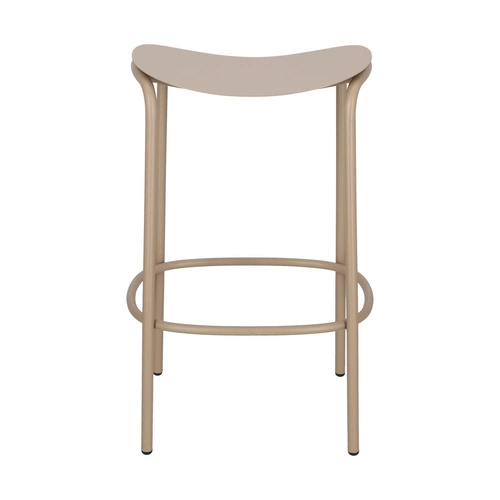 Šedá kovová barová stolička bez opěrky Trick moderní do kuchyně a na zahradu 65 cm SCAB Design