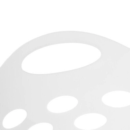 Plastový koš na prádlo 60 l bílý kulatý moderní do koupelny 5five