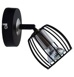 Nástěnné svítidlo Zonk 1x3W LED GU10 matná černá + saténový nikl