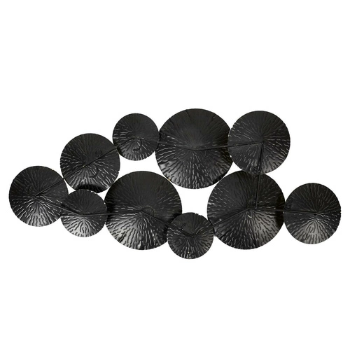 Kovová nástěnná dekorace Anemone Intesi moderní zlatá ozdoba do obýváku 80 cm