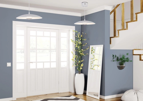 Závěsné LED svítidlo Lund bílá 34 cm moderní do jídelny a obýváku Ledea