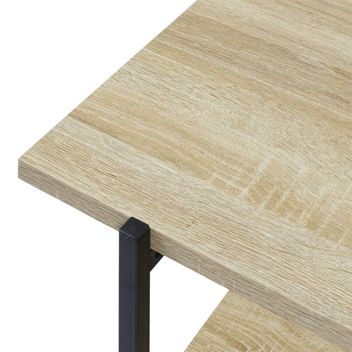 TV stolek loftový Loka 115 cm přírodní s policemi na nožkách do obýváku moderní