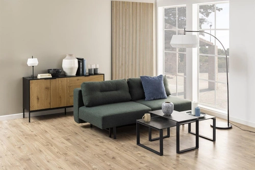 Sada 2 konferenčních stolků Katrine černý mramor obdélníkový loft do obýváku Actona