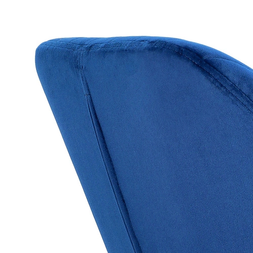 Jídelní židle s područkami, čalouněná modrým sametem, glamour Emilia Actona