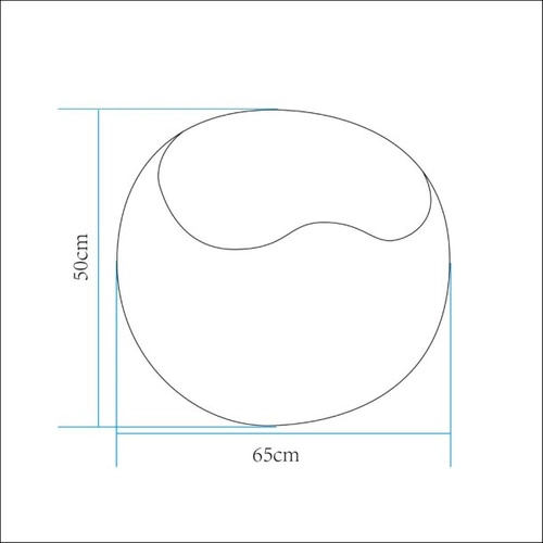 Zahradní lampa puf APPLE L LED RGBW 16 barev 65 cm