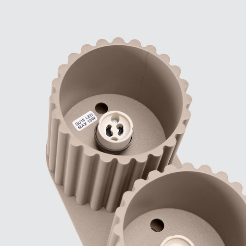 Moderní stropní svítidlo AURA 2 taupe hliník do obýváku a kuchyně GU10 2x10W